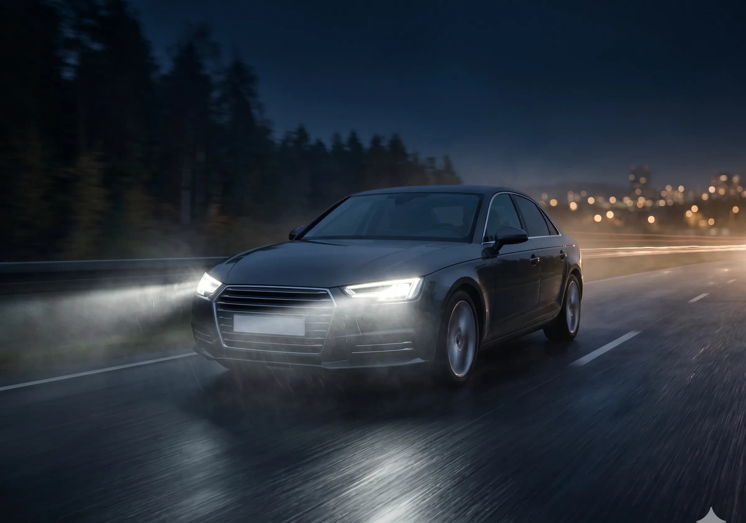 Conduite nocturne avec phares performants